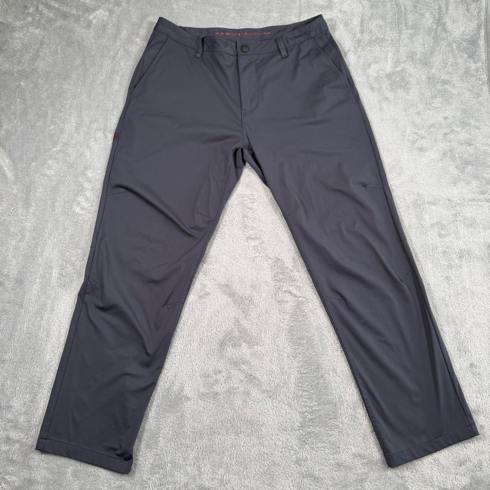 Rhone Commuter Pants Mens 33x30 Gray Performance Slim Straight Stretch Trousers